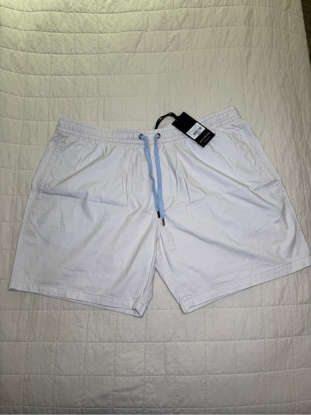 Rodd & Gunn Off-White Shorts with Light Blue Drawstring